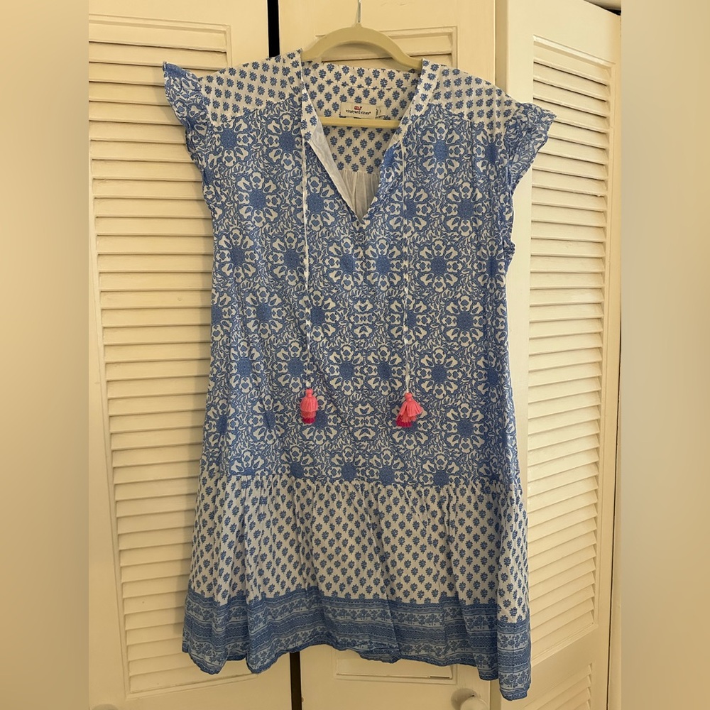 Vineyard Vines Tunic Dress Blue and White